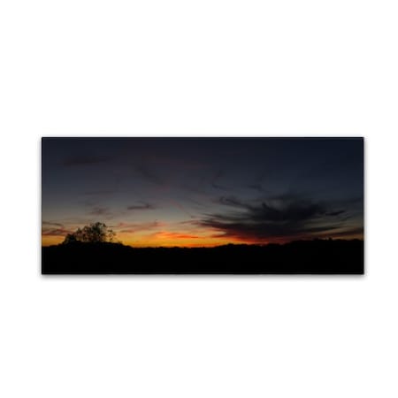 Kurt Shaffer 'Fading Colors Of Sunset' Canvas Art,14x32